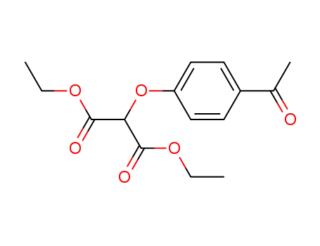 Molecular Structure of 63787-23-5 (Propanedioic acid, (4-acetylphenoxy)-, diethyl ester)