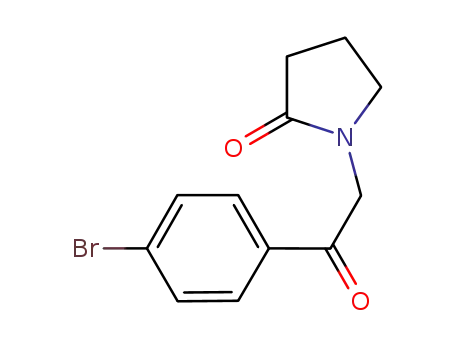 Molecular Structure of 832753-10-3 (2-Pyrrolidinone, 1-[2-(4-bromophenyl)-2-oxoethyl]-)