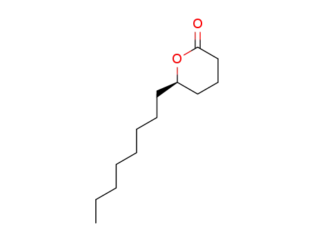 Molecular Structure of 99461-66-2 (2H-Pyran-2-one, tetrahydro-6-octyl-, (R)-)