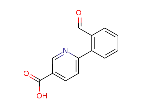 Molecular Structure of 566198-41-2 (6-(2-Formylphenyl)-nicotinic acid)