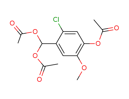 1-acetoxy-5-chloro-4-diacetoxymethyl-2-methoxy-benzene