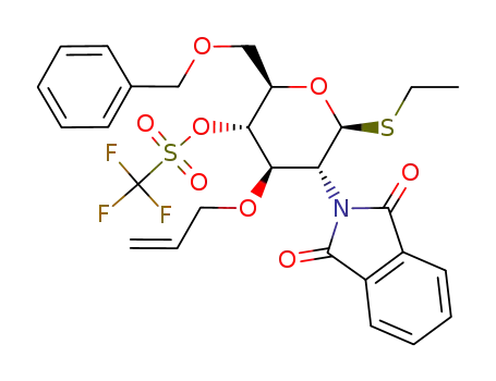 Trifluoro-methanesulfonic acid (2R,3S,4R,5R,6S)-4-allyloxy-2-benzyloxymethyl-5-(1,3-dioxo-1,3-dihydro-isoindol-2-yl)-6-ethylsulfanyl-tetrahydro-pyran-3-yl ester