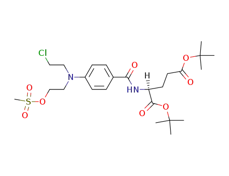 Molecular Structure of 123724-56-1 (di-tert-butyl 4-<(2-chloroethyl)<2-(mesyloxy)ethyl>amino>benzoyl-L-glutamate)