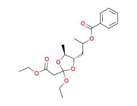 Benzoic acid 2-((4S,5S)-2-ethoxy-2-ethoxycarbonylmethyl-5-methyl-[1,3]dioxolan-4-yl)-1-methyl-ethyl ester
