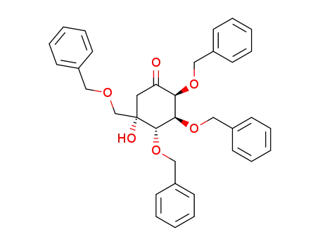 2L-(2,3/4,5)-2,3,4-tri-O-benzyl-5-C-benzyloxymethyl-2,3,4,5-tetrahydroxycyclohexanone