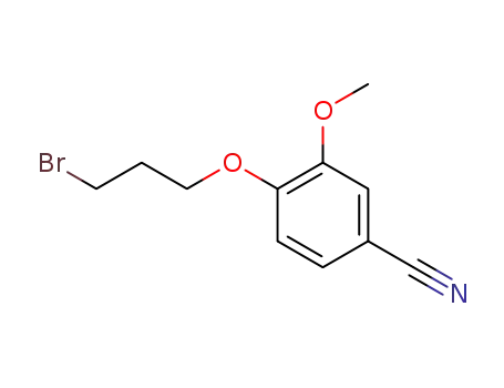 Molecular Structure of 3244-23-3 (Benzonitrile, 4-(3-bromopropoxy)-3-methoxy-)