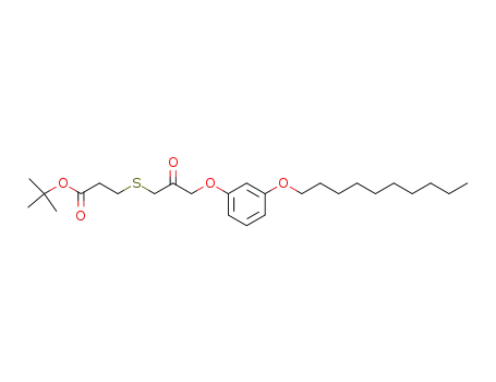 3-[3-(3-decyloxy-phenoxy)-2-oxo-propylsulfanyl]-propionic acid <i>tert</i>-butyl ester