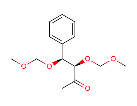Molecular Structure of 401480-07-7 (2-Butanone, 3,4-bis(methoxymethoxy)-4-phenyl-, (3R,4S)-)