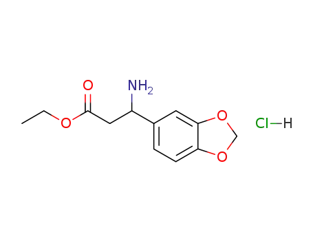 Molecular Structure of 149498-94-2 (ETHYL 3-AMINO-3-(1,3-BENZODIOXOL-5-YL)PROPANOATE HYDROCHLORIDE)