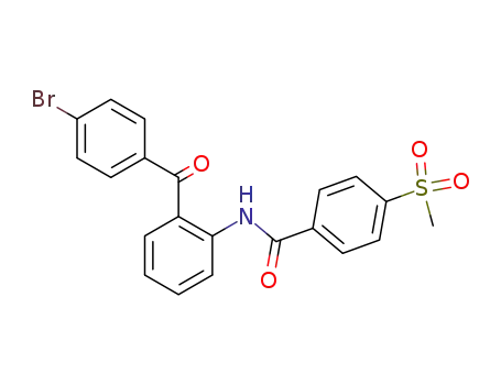 Molecular Structure of 500870-79-1 (Benzamide, N-[2-(4-bromobenzoyl)phenyl]-4-(methylsulfonyl)-)