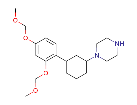 (+/-)-1-{3-[2,4-Bis(methoxymethoxy)phenyl]cyclohexyl}piperazine