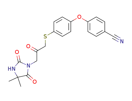 4-{4-[3-(4,4-dimethyl-2,5-dioxo-imidazolidin-1-yl)-2-oxo-propylsulfanyl]-phenoxy}-benzonitrile