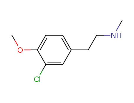 Molecular Structure of 7569-90-6 (2-(3-chloro-4-methoxyphenyl)-N-methylethanamine)