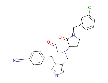 (S)-2-{[1-(3-chlorobenzyl)-2-oxopyrrolidin-3-yl][3-(4-cyanobenzyl)imidazol-4-ylmethyl]amino}ethanal