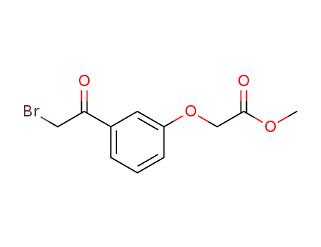 Molecular Structure of 63787-24-6 (Acetic acid, [3-(bromoacetyl)phenoxy]-, methyl ester)