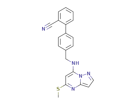 4'-<(5-methylthiopyrazolo<1,5-a>pyrimidin-7-yl)aminomethyl>biphenyl-2-carbonitrile