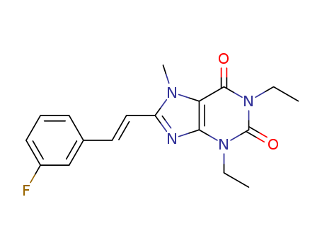 (E)-1,3-DIETHYL-8-(3-FLUOROSTYRYL)-7-METHYLXANTHINECAS