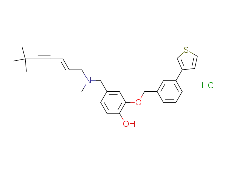 (E)-N-(6,6-dimethyl-2-hepten-4-ynyl)-N-methyl-4-hydroxy-3-[3-(3-thienyl)benzyloxy]benzylamine hydrochloride