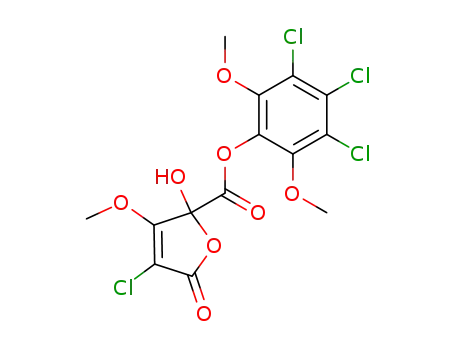 4-chloro-2-hydroxy-3-methoxy-5-oxo-2,5-dihydro-furan-2-carboxylic acid-(3,4,5-trichloro-2,6-dimethoxy-phenyl ester)