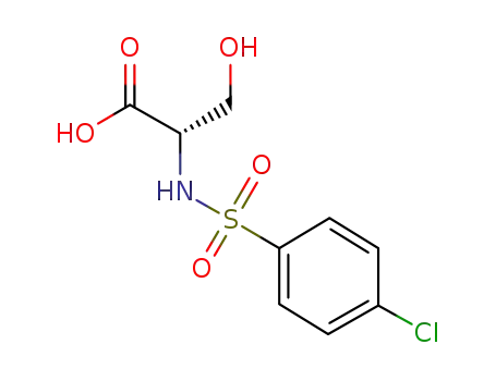 Molecular Structure of 106111-13-1 (L-Serine, N-[(4-chlorophenyl)sulfonyl]-)