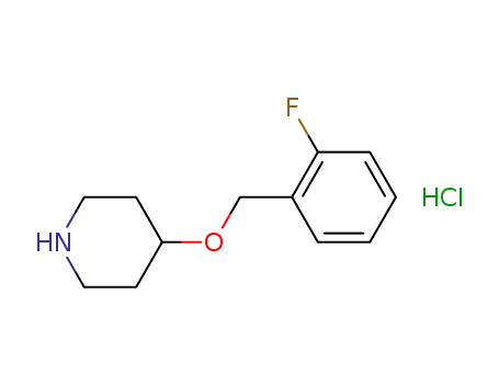 Molecular Structure of 614731-34-9 (4-[(2-Fluorobenzyl)oxy]piperidine hydrochloride)