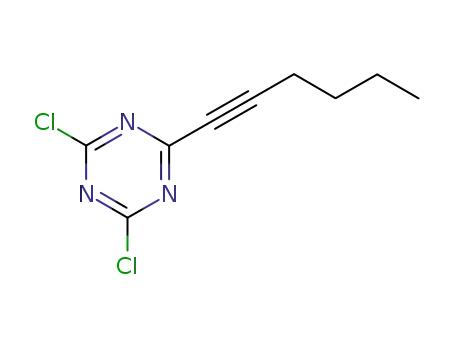 Molecular Structure of 14894-35-0 (2-(hex-1'-ynyl)-4,6-dichloro-1,3,5-triazine)