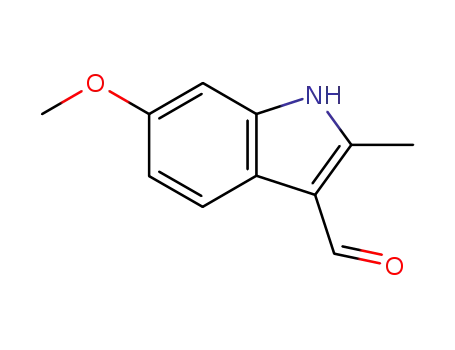 Molecular Structure of 4147-43-7 (6-Methoxy-2-Methylindole-3-carboxaldehyde)
