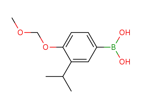 Molecular Structure of 565452-39-3 (Boronic acid, [4-(methoxymethoxy)-3-(1-methylethyl)phenyl]-)