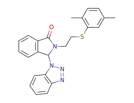 Molecular Structure of 361145-78-0 (3-(1H-1,2,3-benzotriazol-1-yl)-2-{2-[(2,5-dimethylphenyl)thio]ethyl}-1-isoindolinone)