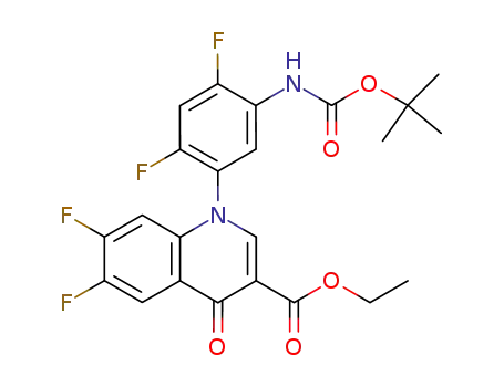 ethyl 1-(5-tert-butoxycarbonylamino-2,4-difluorophenyl)-6,7-difluoro-4-oxo-1,4-dihydroquinoline-3-carboxylate