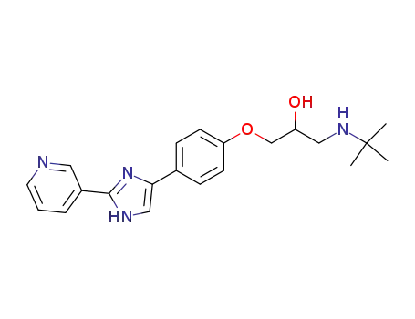 1-<i>tert</i>-butylamino-3-[4-(2-pyridin-3-yl-1<sup>(3)</sup><i>H</i>-imidazol-4-yl)-phenoxy]-propan-2-ol