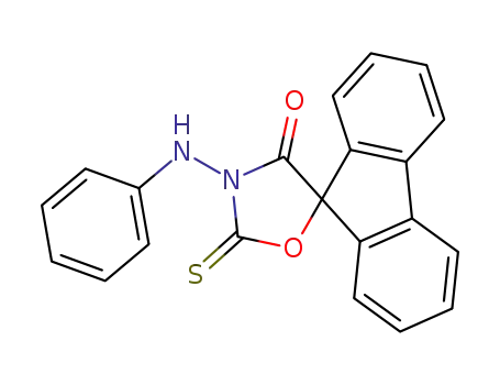 Molecular Structure of 131807-68-6 (3'-(Phenylamino)-2'-thioxo-spiro(9H-fluorene-9,5'-oxazolidin)-4'-one)