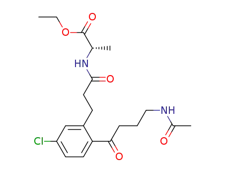 ethyl N-[2-(4-acetamidobutyryl)-5-chlorohydrocinnamoyl]-L-alaninate