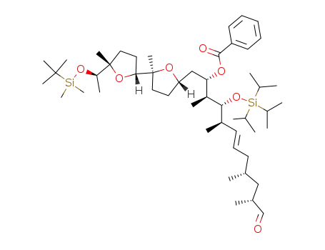 Benzoic acid (E)-(1S,2S,3R,4R,8R,10R)-1-{(2S,5S,2'R,5'S)-5'-[(R)-1-(tert-butyl-dimethyl-silanyloxy)-ethyl]-2,5'-dimethyl-octahydro-[2,2']bifuranyl-5-ylmethyl}-2,4,8,10-tetramethyl-11-oxo-3-triisopropylsilanyloxy-undec-5-enyl ester