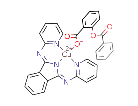 Cu(II)(1,3-bis(2-pyridylimino)isoindolinate)(O-benzoylsalicylic acid)