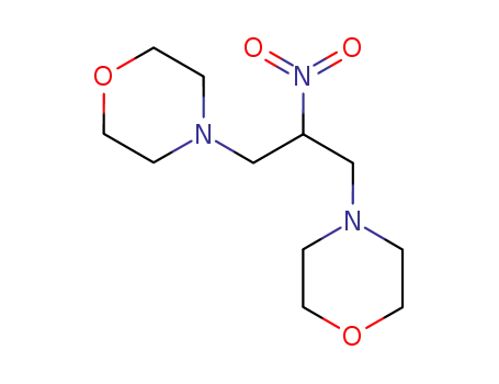 Molecular Structure of 81104-52-1 (1,3-DIMORPHOLINO-2-NITROPROPANE, 98)