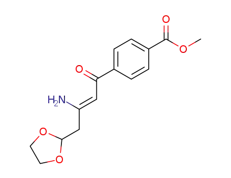 4-((Z)-3-Amino-4-[1,3]dioxolan-2-yl-but-2-enoyl)-benzoic acid methyl ester