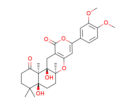 9-(3,4-dimethoxy-phenyl)-4a,12a-dihydroxy-4,4,6a,12b-tetramethyl-3,4,4a,6,6a,12,12a,12b-octahydro-2<i>H</i>,5<i>H</i>-7,10-dioxa-benzo[<i>a</i>]anthracene-1,11-dione