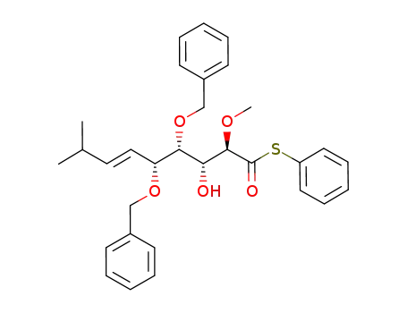 (E)-(2R,3R,4R,5R)-4,5-Bis-benzyloxy-3-hydroxy-2-methoxy-8-methyl-non-6-enethioic acid S-phenyl ester