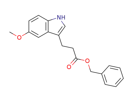 Molecular Structure of 76834-79-2 (1H-Indole-3-propanoic acid, 5-methoxy-, phenylmethyl ester)