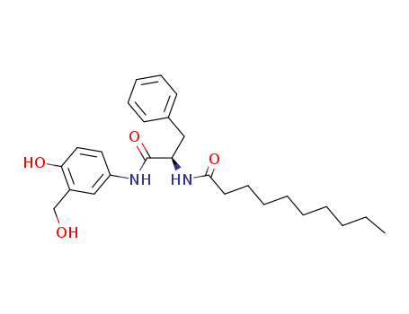 decanoic acid (2-phenyl-1-(R)-{[4-hydroxy-3-(hydroxymethyl)phenyl]carbamoyl}-ethyl)-amide
