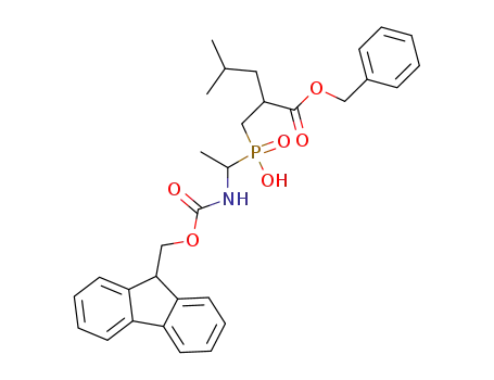 (R,R,S,S)-2-isobutyl-3-((1-(N-(9-fluorenylmethoxycarbonyl)amino)-ethyl)-hydroxyphosphinyl) propanoic acid, benzyl ester