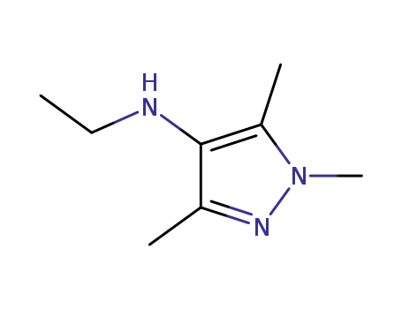 Molecular Structure of 87675-56-7 (1H-Pyrazol-4-amine,  N-ethyl-1,3,5-trimethyl-)