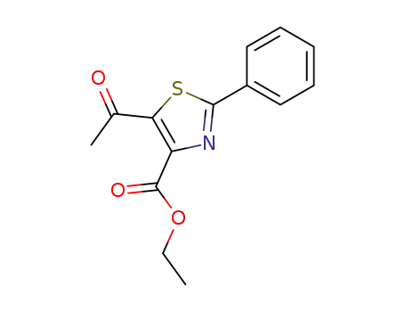 Molecular Structure of 57560-93-7 (ETHYL 5-ACETYL-2-PHENYLTHIAZOLE-4-CARBOXYLATE)