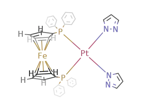 (1,1'-bis(diphenylphosphino)ferrocene)bis(pyrazol-1-yl)platinum(II)