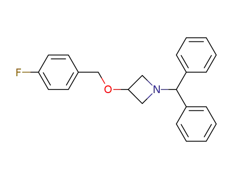 Molecular Structure of 232599-11-0 (3-(4-Fluorobenzyloxy)-1-(diphenylmethyl)azetidine)