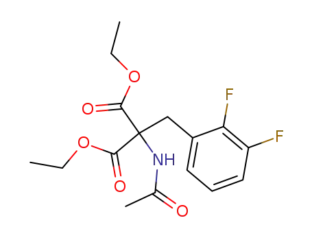 Molecular Structure of 266360-43-4 (2-acetylamino-2-(2,3-difluoro-benzyl)-malonic acid diethyl ester)