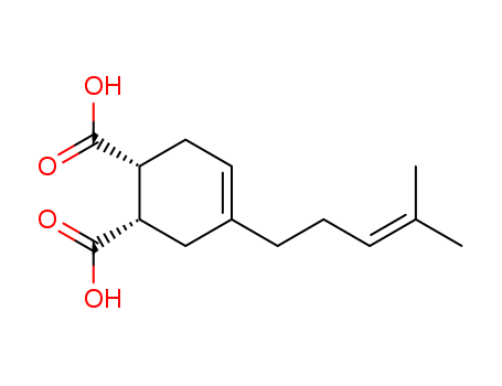 Molecular Structure of 107821-52-3 (4-Cyclohexene-1,2-dicarboxylic acid, 4-(4-methyl-3-pentenyl)-)