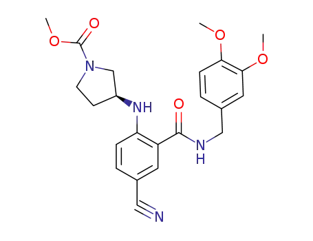 (S)-5-cyano-N-(3,4-dimethoxybenzyl)-2-[1-(methoxycarbonyl)pyrrolidin-3-ylamino]benzamide
