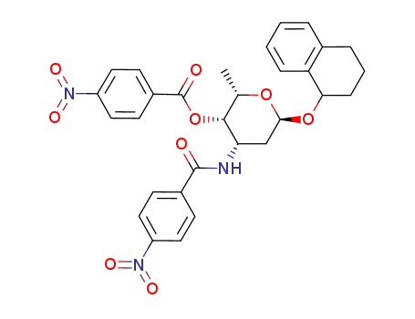4-Nitro-benzoic acid (2S,3S,4S,6R)-2-methyl-4-(4-nitro-benzoylamino)-6-(1,2,3,4-tetrahydro-naphthalen-1-yloxy)-tetrahydro-pyran-3-yl ester